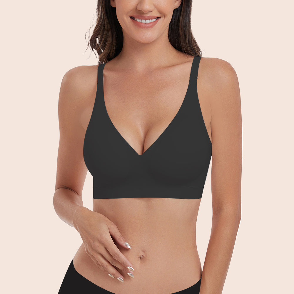 Deep V-neck Seamless Wireless Everyday Bra