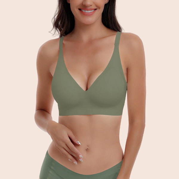 Deep V-neck Seamless Wireless Everyday Bra