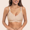 Wavy Seamless V Neck Lace Floral Bra