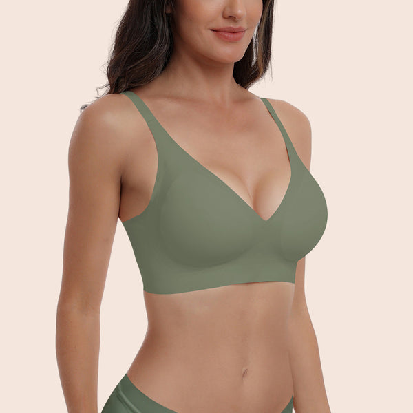 Deep V-neck Seamless Wireless Everyday Bra