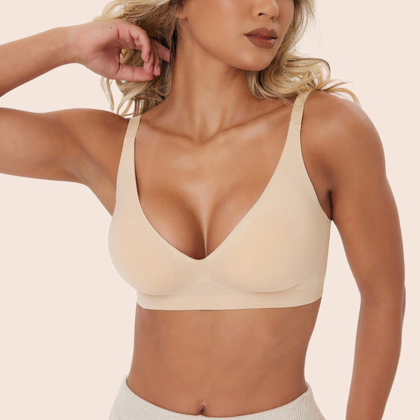 Deep V-neck Seamless Wireless Everyday Bra