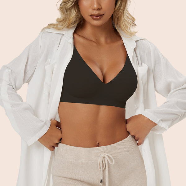 Deep V-neck Seamless Wireless Everyday Bra