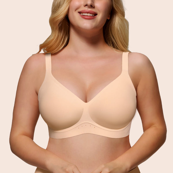 As Fairy Bras for Women Wireless Jelly No Underwire Full Coverage Seamless Comfortable Breathable Bra