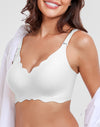 Wavy V-Neck Soft Support Full Coverage Bra