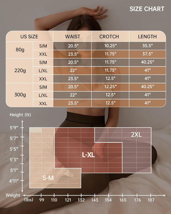 Women Fleece Lined Leggings Sheer Fake Translucent Pantyhose Thermal High Waisted Footed Opaque Tights