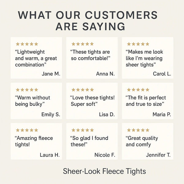 Sheer-Look Fleece Tights