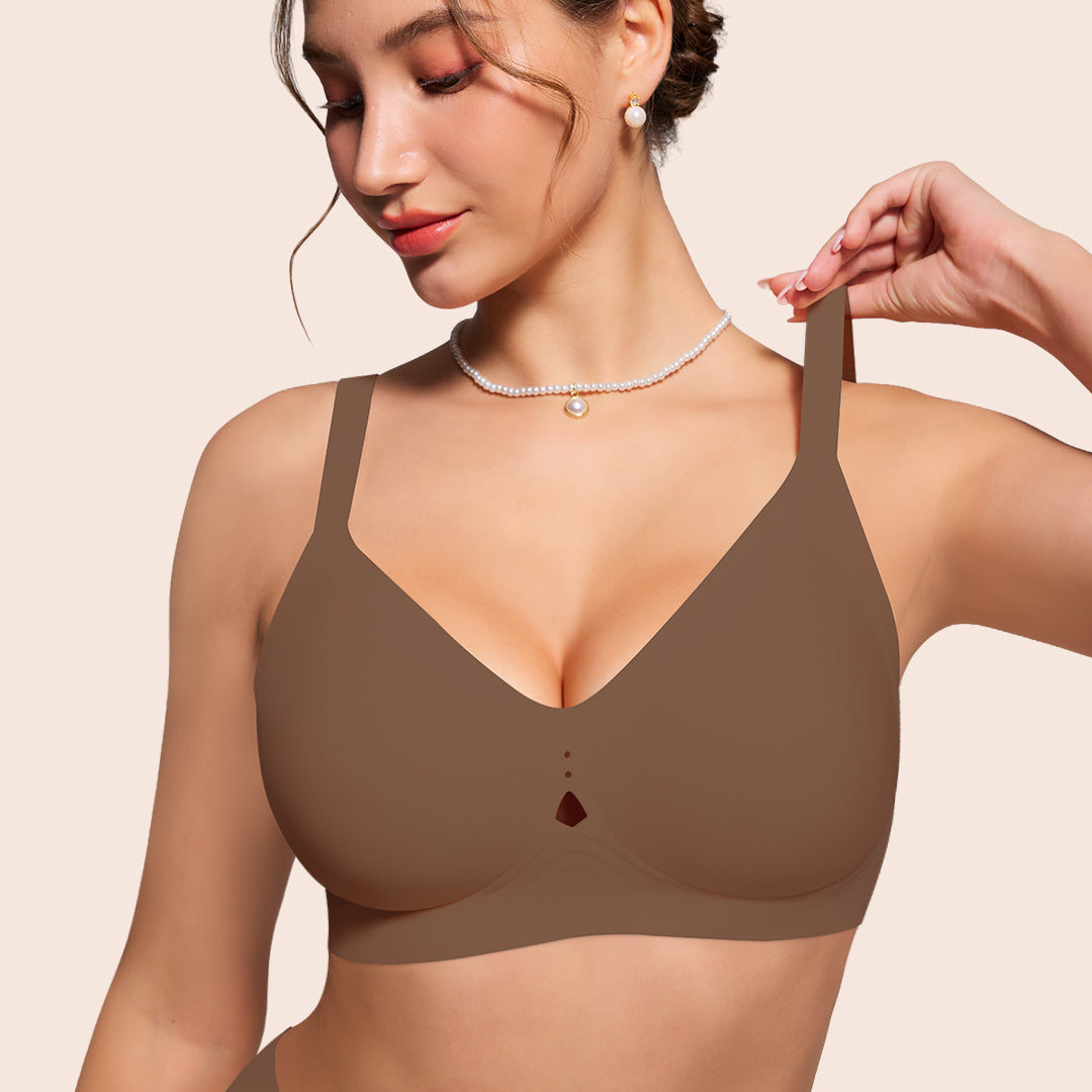 As Fairy Women's No Underwire Push Up Bra - Seamless Full Coverage Everyday Bra for Lift & Comfort