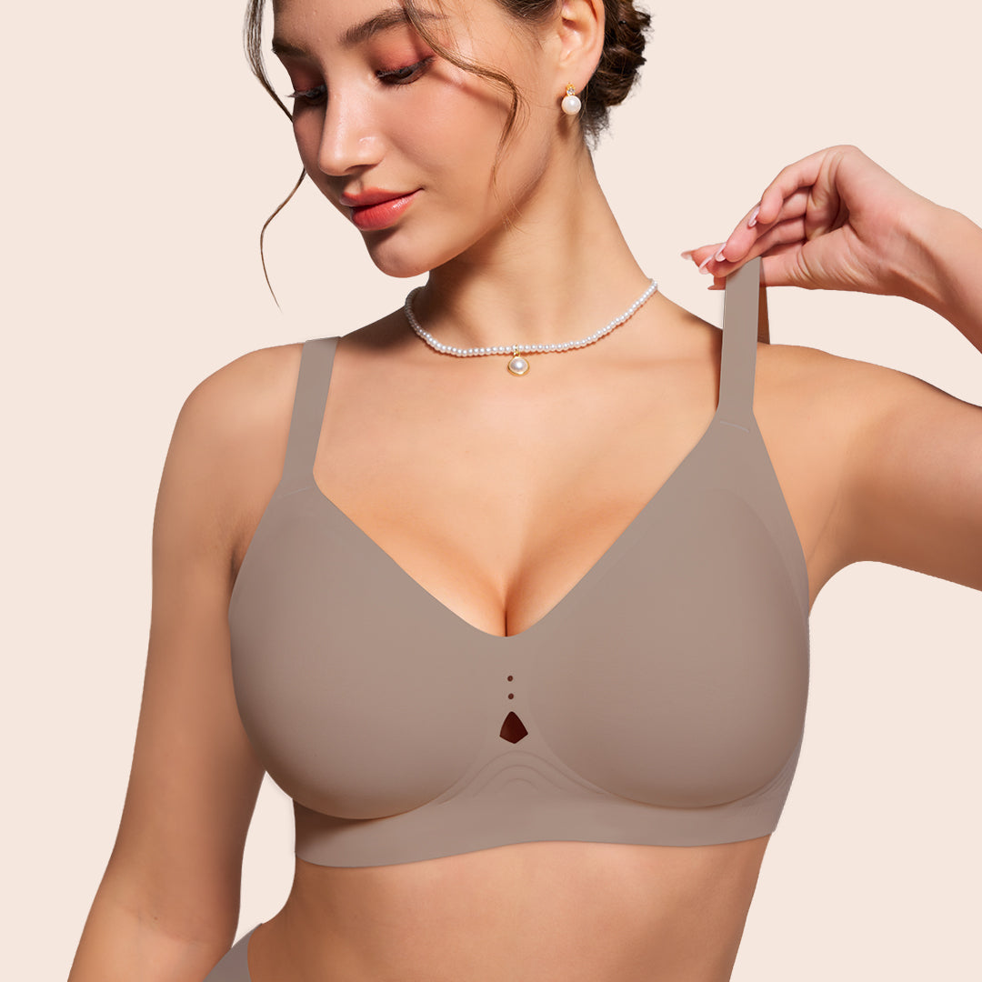 As Fairy Women's No Underwire Push Up Bra - Seamless Full Coverage Everyday Bra for Lift & Comfort