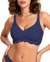 Wave Fashion V-Neck Seamless Full Coverage Bra