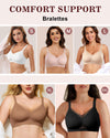 Mesh V Neck Soft Seamless Bras