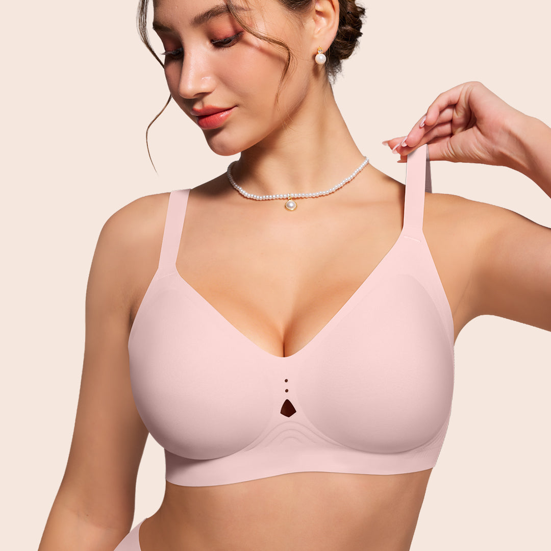 As Fairy Women's No Underwire Push Up Bra - Seamless Full Coverage Everyday Bra for Lift & Comfort