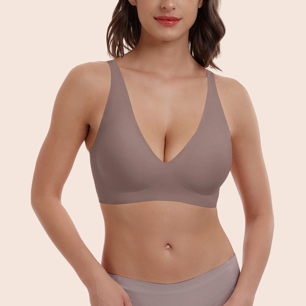 Deep V-Neck Wirefree Seamless Everyday Bra