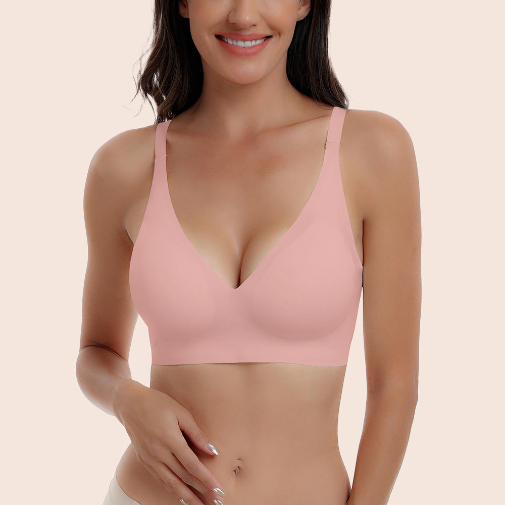 Deep V-neck Seamless  Wireless Everyday Bra