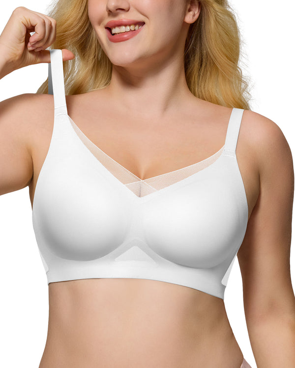 Mesh V Neck Soft Seamless Bras