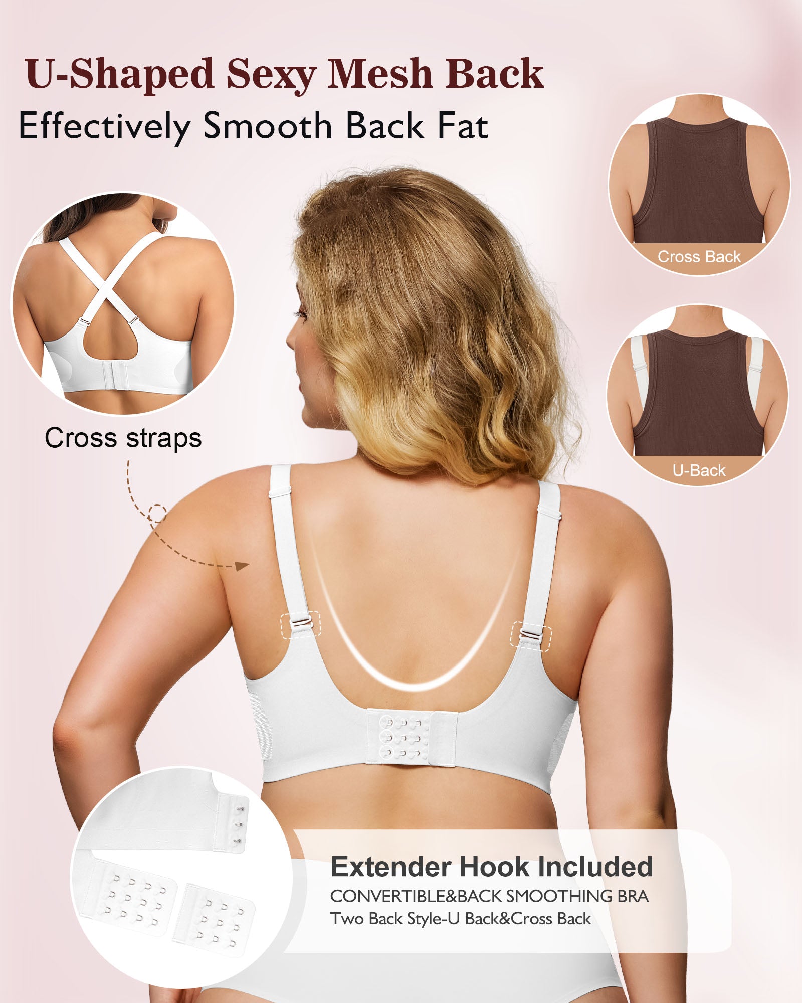 Mesh V Neck Soft Seamless Bras