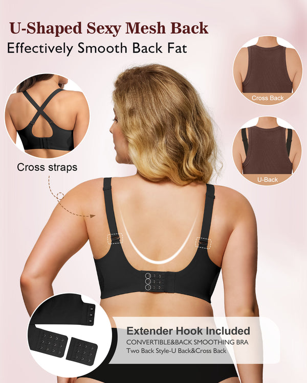 Mesh V Neck Soft Seamless Bras