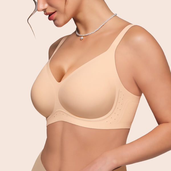 As Fairy Bras for Women Wireless Jelly No Underwire Full Coverage Seamless Comfortable Breathable Bra