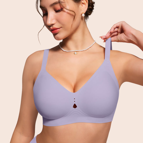 As Fairy Women's No Underwire Push Up Bra - Seamless Full Coverage Everyday Bra for Lift & Comfort