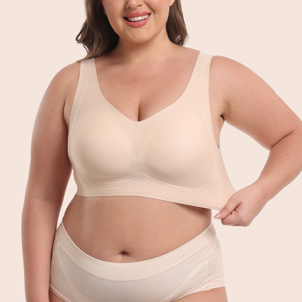 [PLUS SIZE] Seamless Full Coverage Padded Bras For Large Breasts