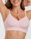 Plus Size V-Neck Seamless Push Up Bra