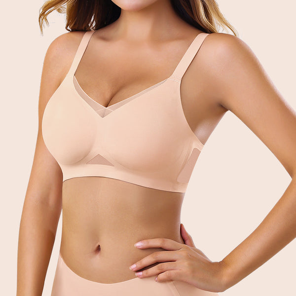 Mesh V Neck Soft Seamless Bras