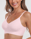 Plus Size V-Neck Seamless Push Up Bra