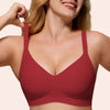 Womens Soft Comfortable No Underwire Bras V Neck Seamless Push Up Bralettes Full Coverage Tshirt Brassiere