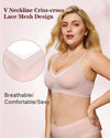Mesh V Neck Soft Seamless Bras