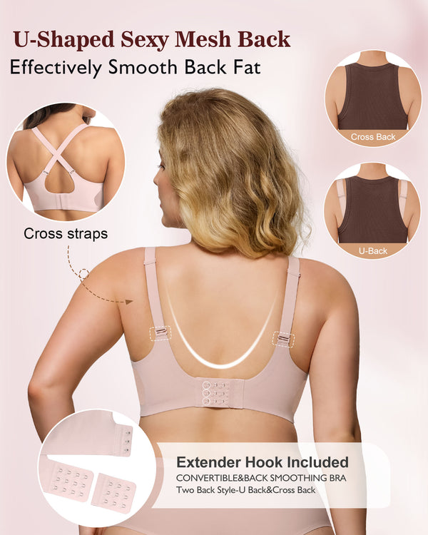 Mesh V Neck Soft Seamless Bras