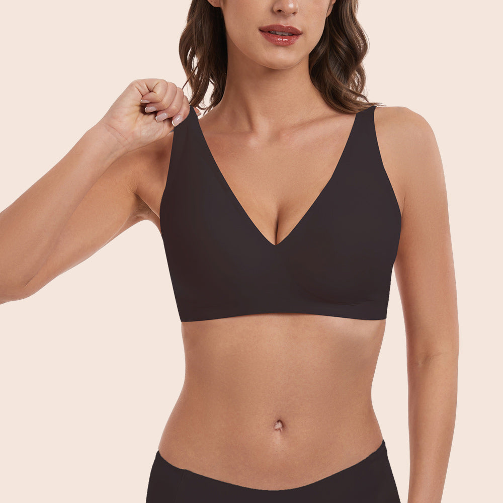 Deep V-Neck Wirefree Seamless Everyday Bra