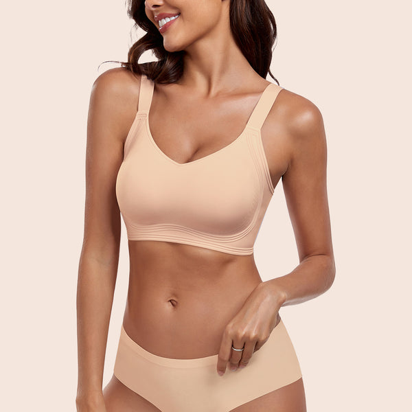 V-Neck Velevt Seamless Bra