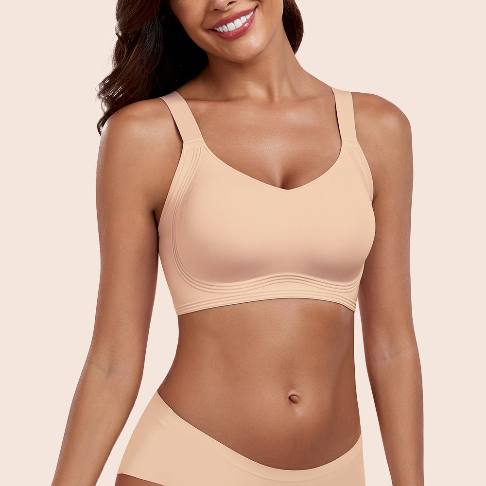 V-Neck Velevt Seamless Bra