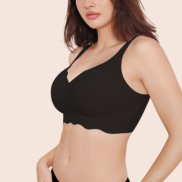 Wave V-Neck Full Cup Seamless Everyday Bra