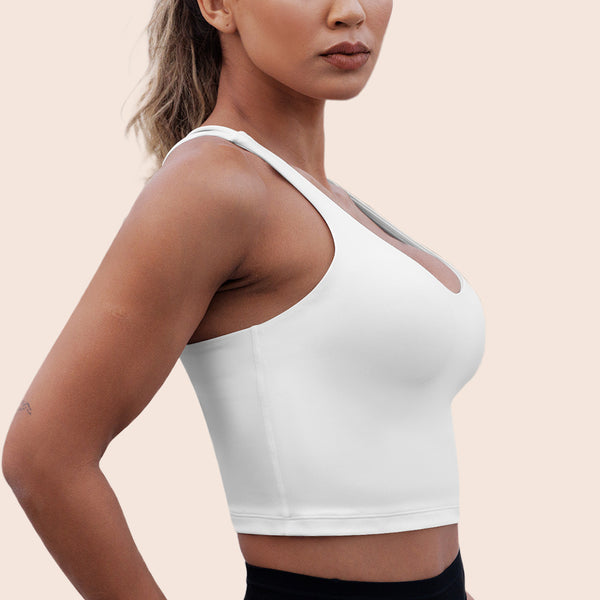 U-neck Crossover Back Sports Bra