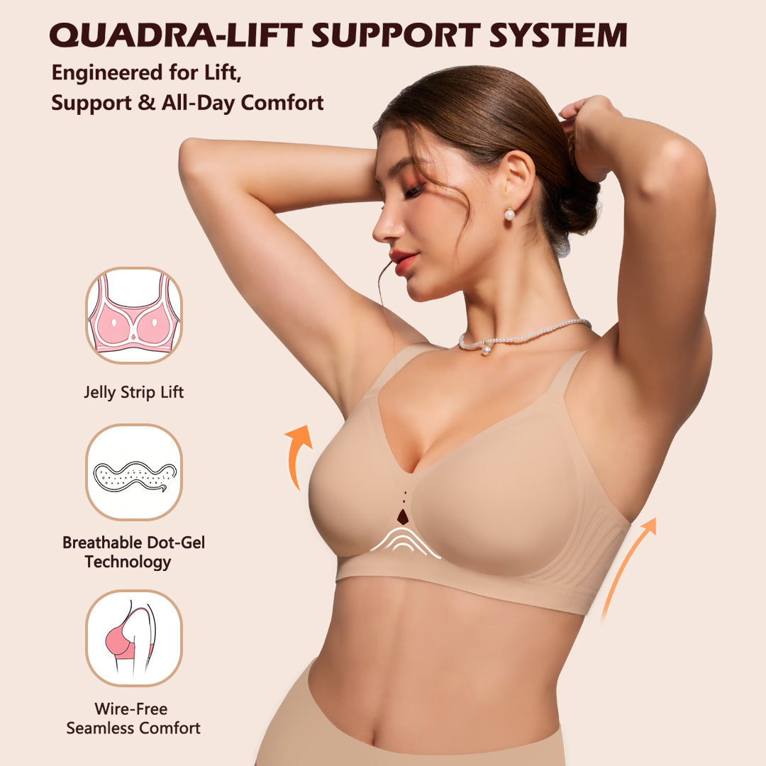 As Fairy Women's No Underwire Push Up Bra - Seamless Full Coverage Everyday Bra for Lift & Comfort