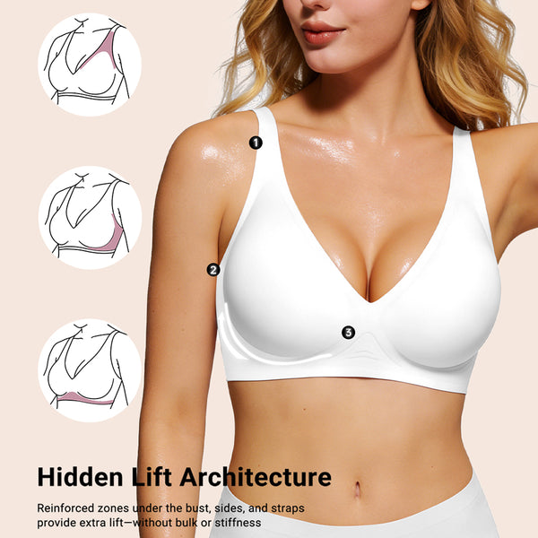 As Fairy Deep V Push Up Bra: Wireless Comfort & Natural Lift for Daily Wear