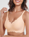 Wavy V-Neck Soft Support Full Coverage Bra