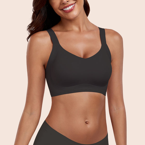 V-Neck Velevt Seamless Bra