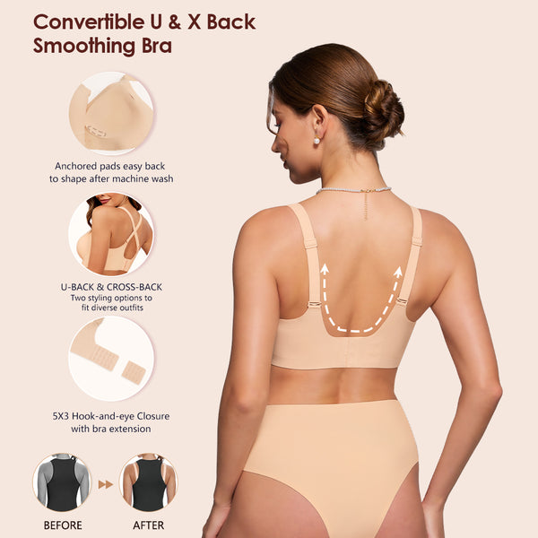 As Fairy Bras for Women Wireless Jelly No Underwire Full Coverage Seamless Comfortable Breathable Bra