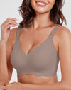 Wavy V-Neck Soft Support Full Coverage Bra