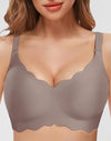 Wavy V-Neck Soft Support Full Coverage Bra