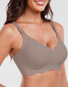 Wavy V-Neck Soft Support Full Coverage Bra