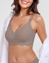 Wavy V-Neck Soft Support Full Coverage Bra