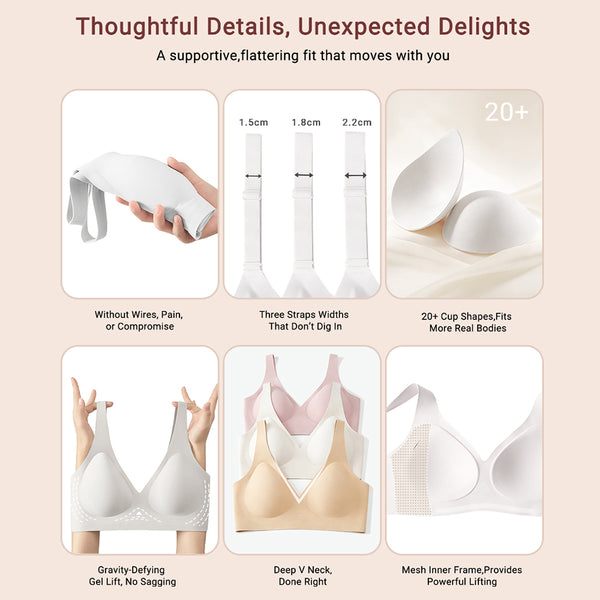 As Fairy Deep V Push Up Bra: Wireless Comfort & Natural Lift for Daily Wear