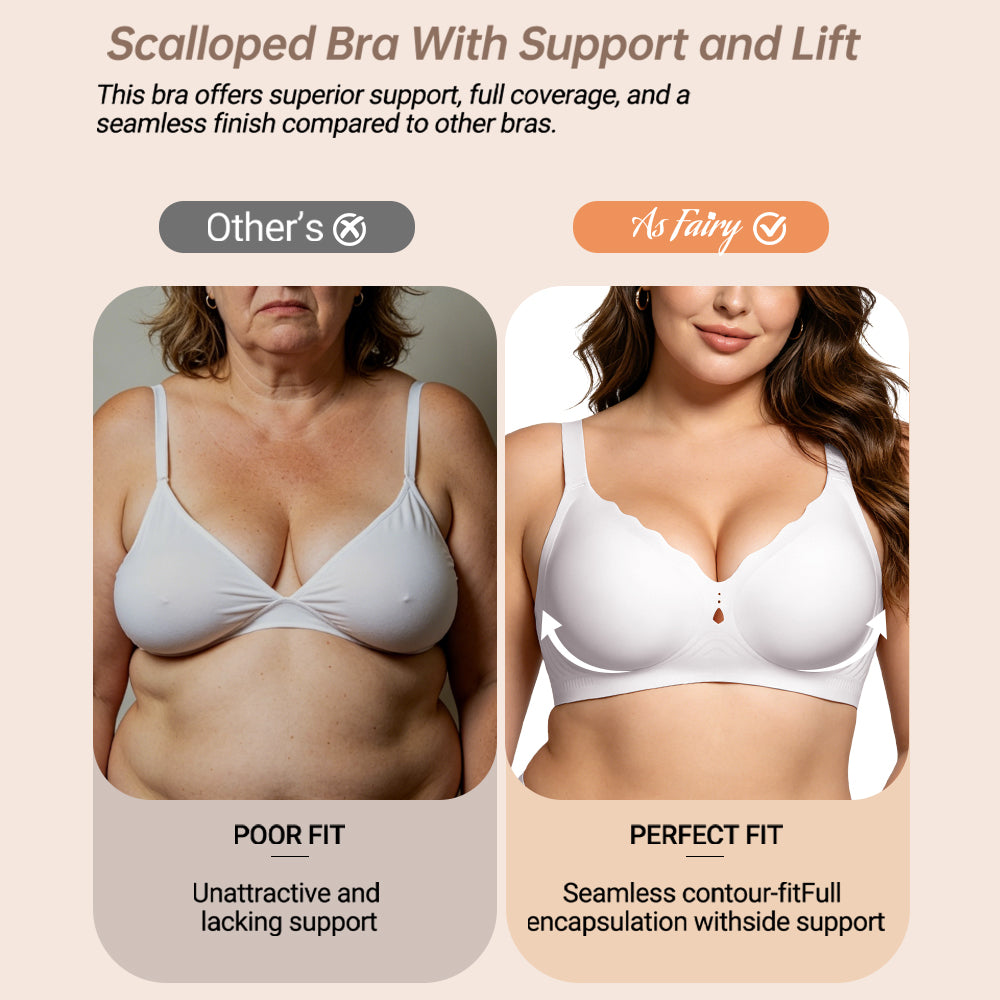 As Fairy Bras for Women Full Coverage Wireless Bra No Underwire Soft Support Comfortable Everyday Wear Seamless T-Shirt Bra