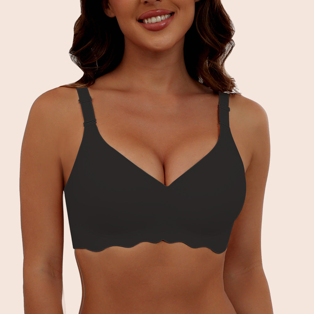 Wave Fashion V-Neck Seamless Full Coverage Bra