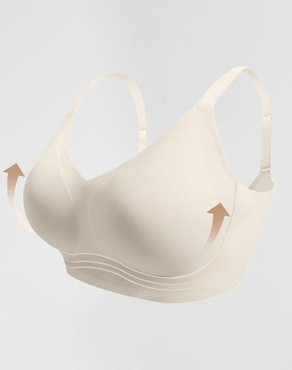 Plus Size V-Neck Seamless Push Up Bra