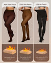 Women Fleece Lined Leggings Sheer Fake Translucent Pantyhose Thermal High Waisted Footed Opaque Tights
