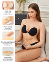 Reusable Washable Strapless Invisible Backless Adhesive Bra