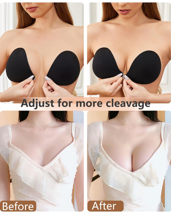 Reusable Washable Strapless Invisible Backless Adhesive Bra